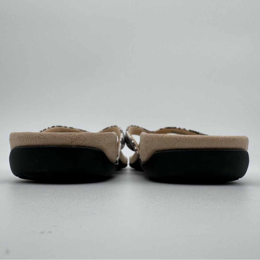 Vionic Dillon White Snake Leather Toe Post Thong … - image 5